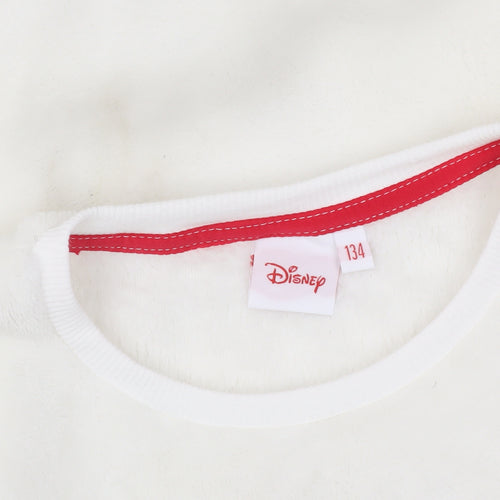 Disney Girls Minnie Mouse White Fleece Top 7-8Y Christmas