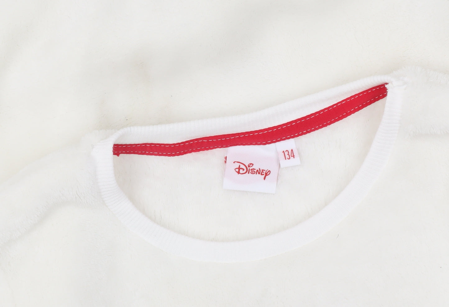 Disney Girls Minnie Mouse White Fleece Top 7-8Y Christmas