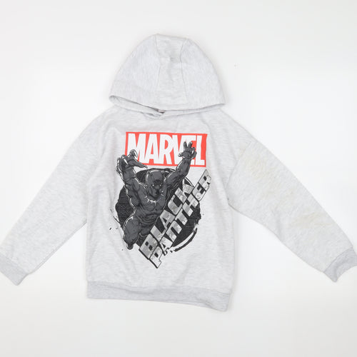 Marvel Boys Grey Black Panther Pullover Hoodie 8-9 Years
