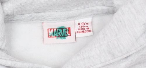 Marvel Boys Grey Black Panther Pullover Hoodie 8-9 Years