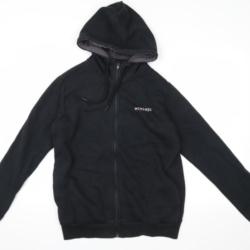 McKenzie Men's Black Basic Hooded Jacket L
