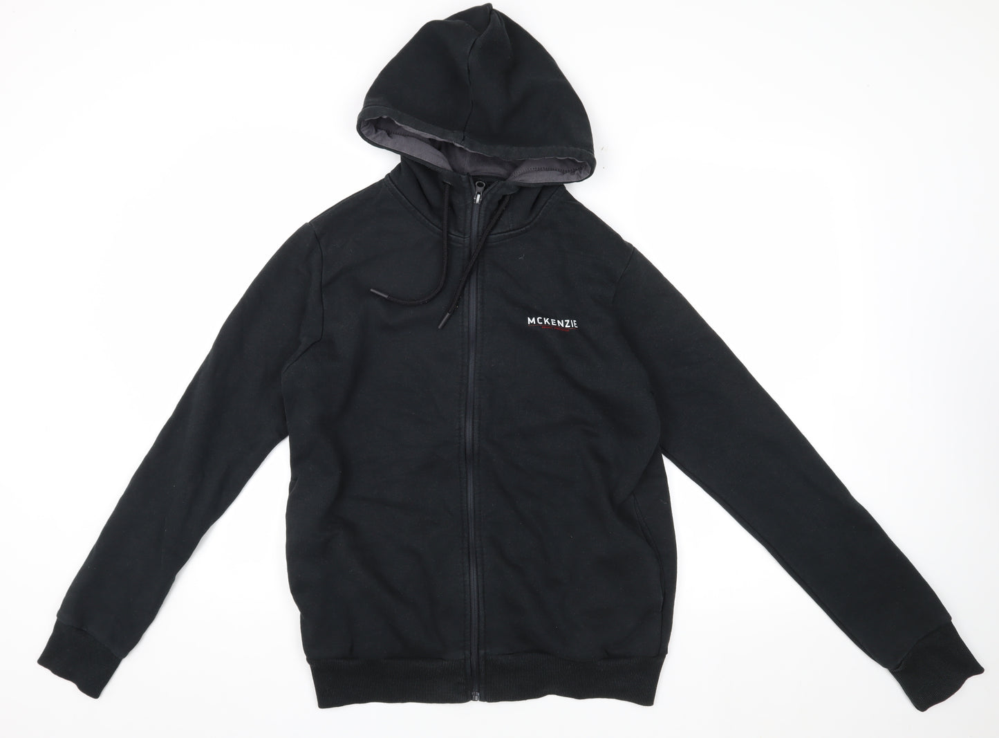 McKenzie Men's Black Basic Hooded Jacket L