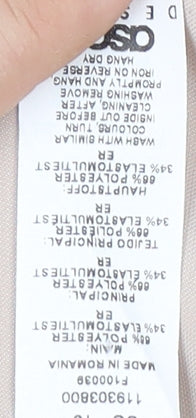 ASOS Edition Women's Beige Satin Wrap Dress, Size 14