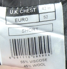 Jasper Conran Men's Grey Short Jacket - Size 42S