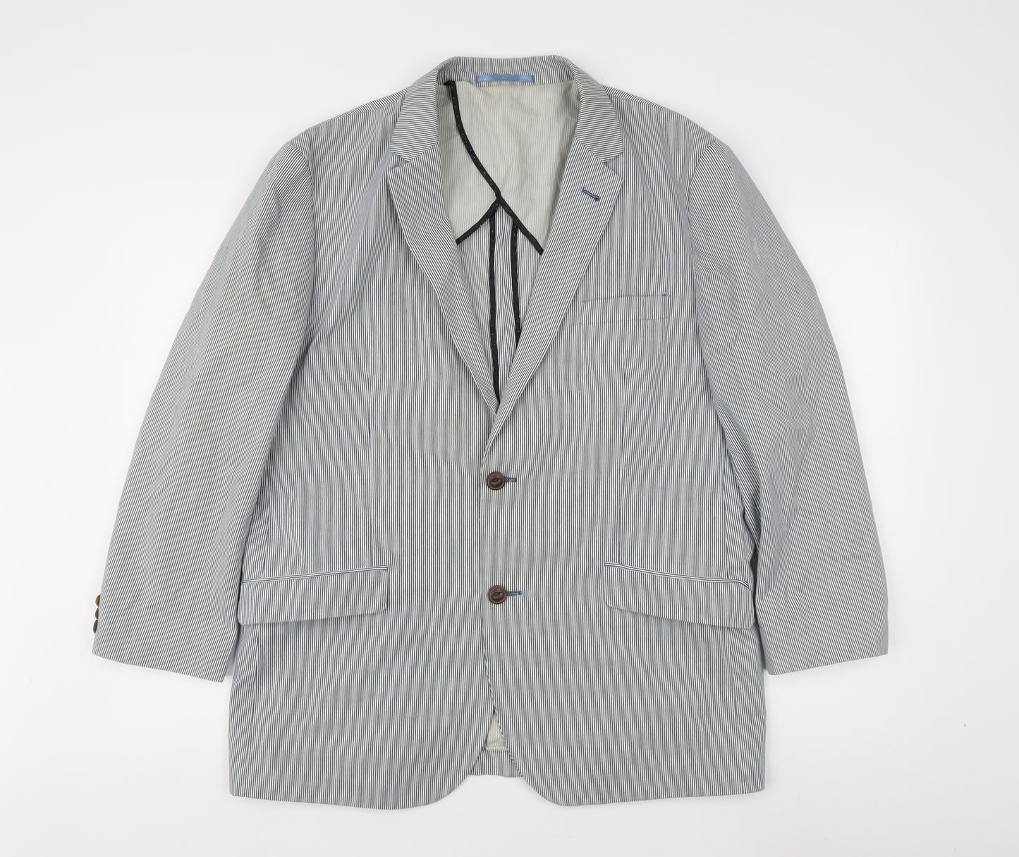 Linea Clothing Co. Men's Grey Striped XL Blazer Jacket