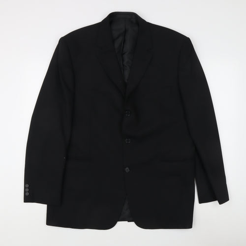 Marks and Spencer Men's Black Blazer 44R Wool Blend