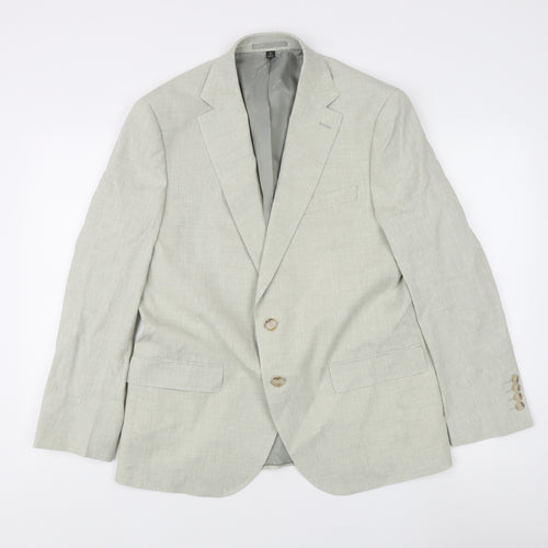 Marks and Spencer Men's Green Blazer L Regular Fit