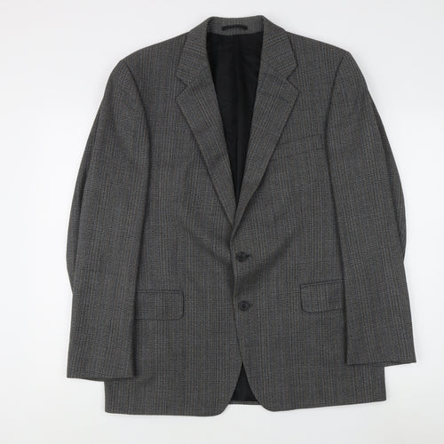 Eric Spencer Grey Check Men's Blazer, Size 40 Regular Fit