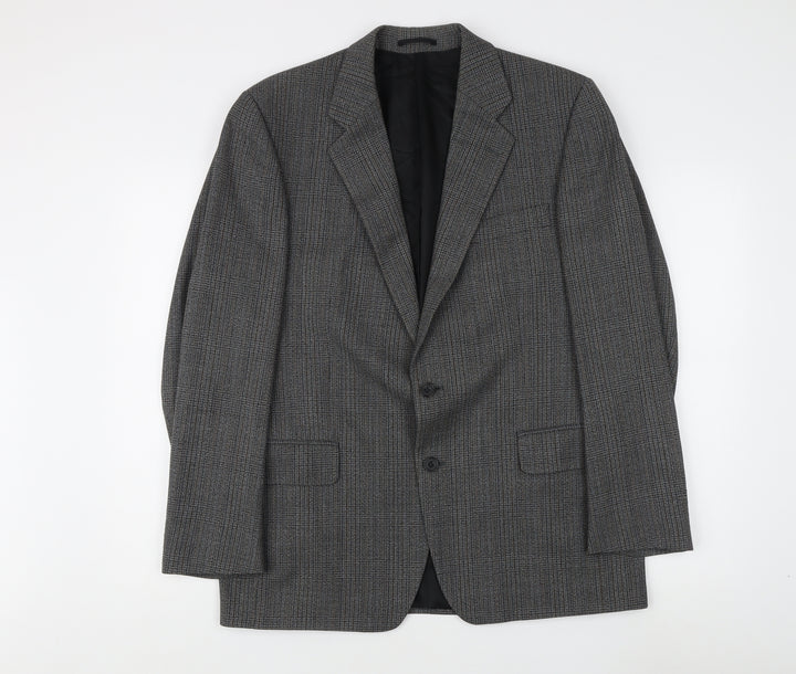 Eric Spencer Grey Check Men's Blazer, Size 40 Regular Fit