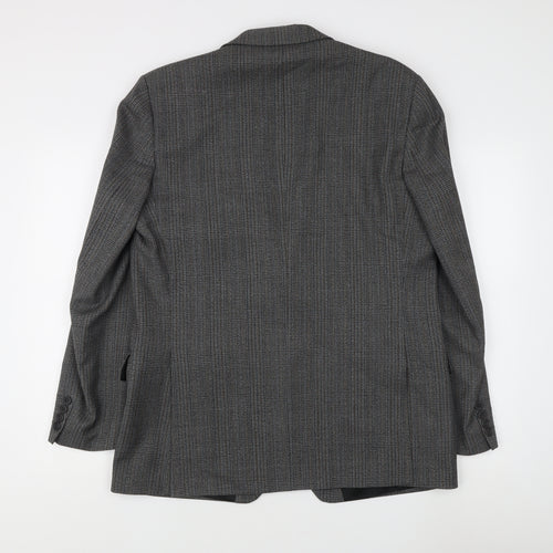 Eric Spencer Grey Check Men's Blazer, Size 40 Regular Fit