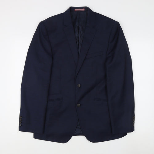 Marks and Spencer Men's Blue Wool Blazer 40R, Formal