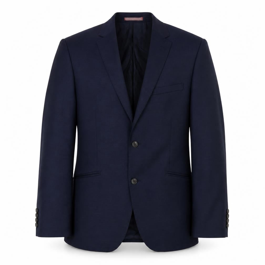 Front view of Marks & Spencer Men's Blue Wool Blazer 40R, Formal