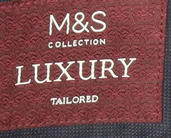 Marks and Spencer Men's Blue Wool Blazer 40R, Formal