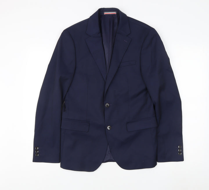 Moss Bros. Men's Blue Regular Fit Blazer 38R