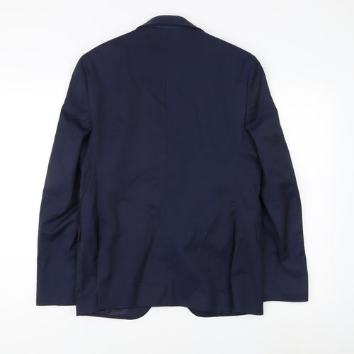 Moss Bros. Men's Blue Regular Fit Blazer 38R
