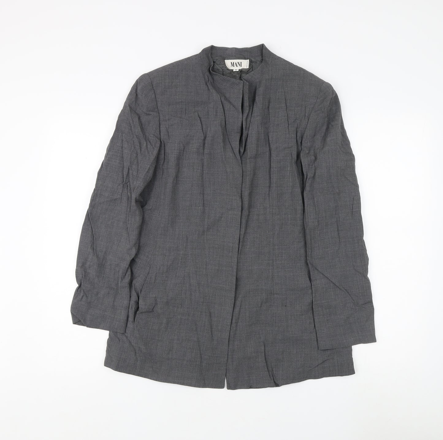 Mani Women's Grey Tweed Long Coat, Size 16