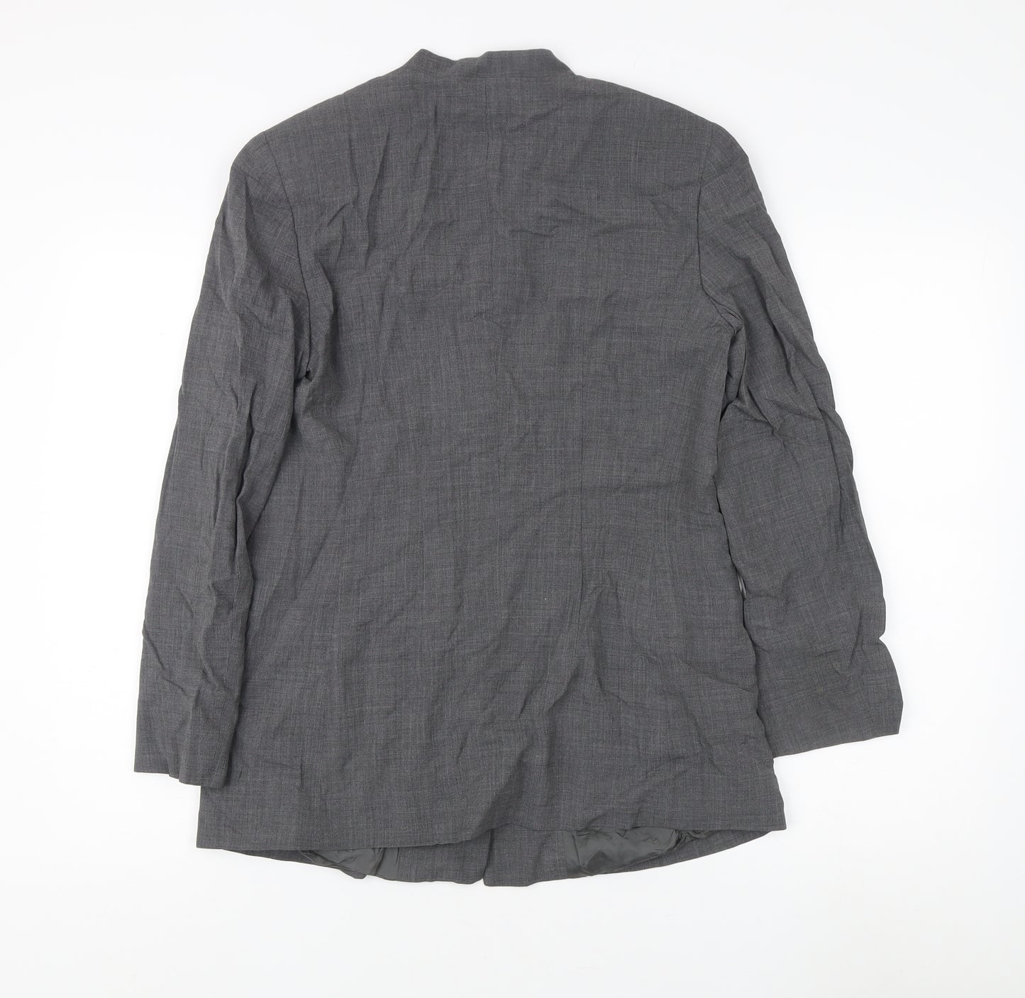 Mani Women's Grey Tweed Long Coat, Size 16