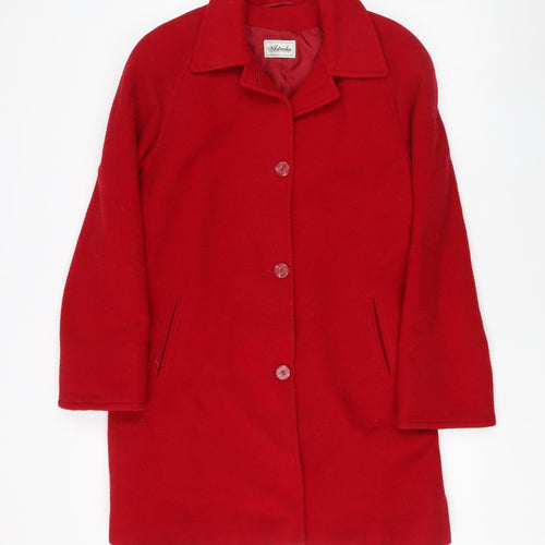 Astraka Women's Red Wool Overcoat Size 16