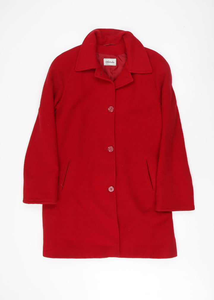 Astraka Women's Red Wool Overcoat Size 16