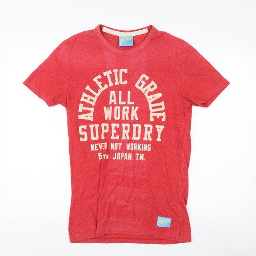 Superdry Men's Red S Graphic Print T-Shirt, Regular Fit