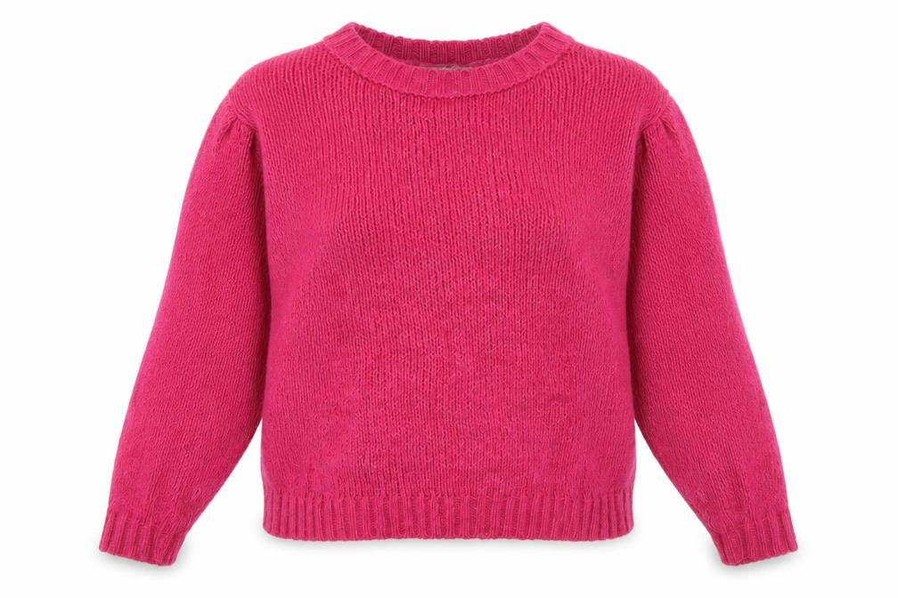 Front view of VILA Women's Pink Pullover Wool Jumper L