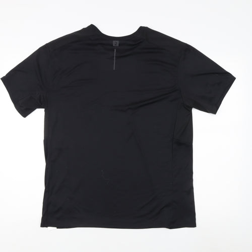 Decathlon Men's Black XL T-Shirt Athletic Fit
