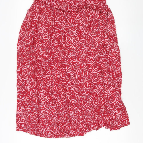 Great Plains Women's Red A-Line Midi Skirt XS