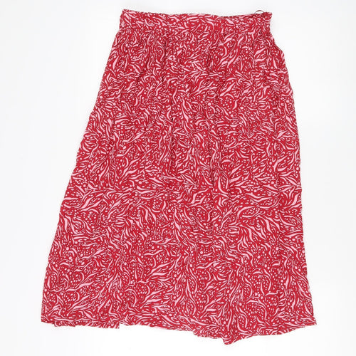 Great Plains Women's Red A-Line Midi Skirt XS