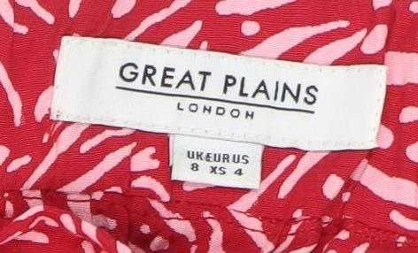 Great Plains Women's Red A-Line Midi Skirt XS