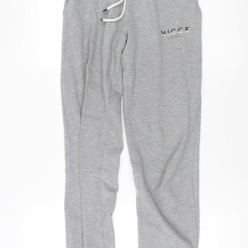 Nicce Men's Grey Track Pants, Size S, Casual Sweatpants
