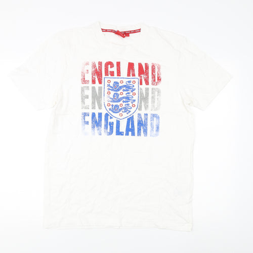 England Men's White L Patriotic Sports T-Shirt