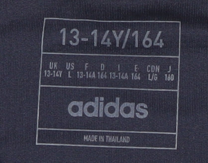 Adidas Boys Blue Short Sleeve T-Shirt 13-14 Years