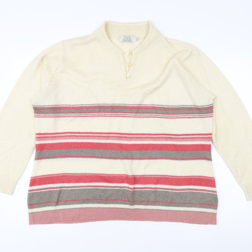 Honor Millburn Women's Multicoloured XL Henley Jumper