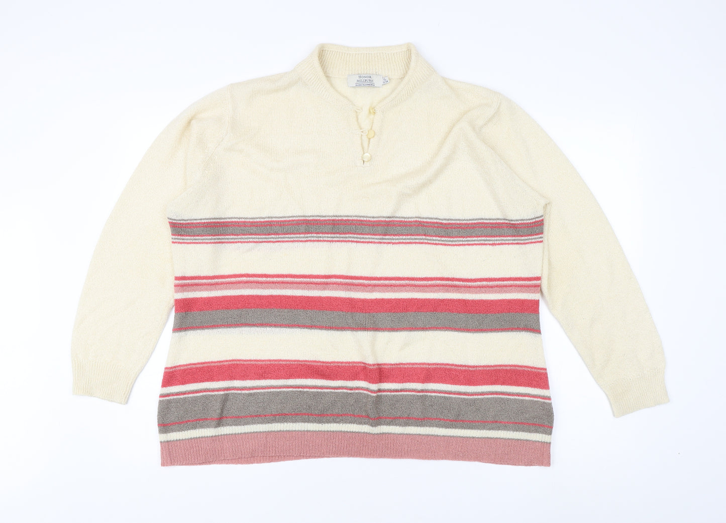 Honor Millburn Women's Multicoloured XL Henley Jumper