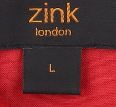 Zink London Women's Red Wool Pea Coat L