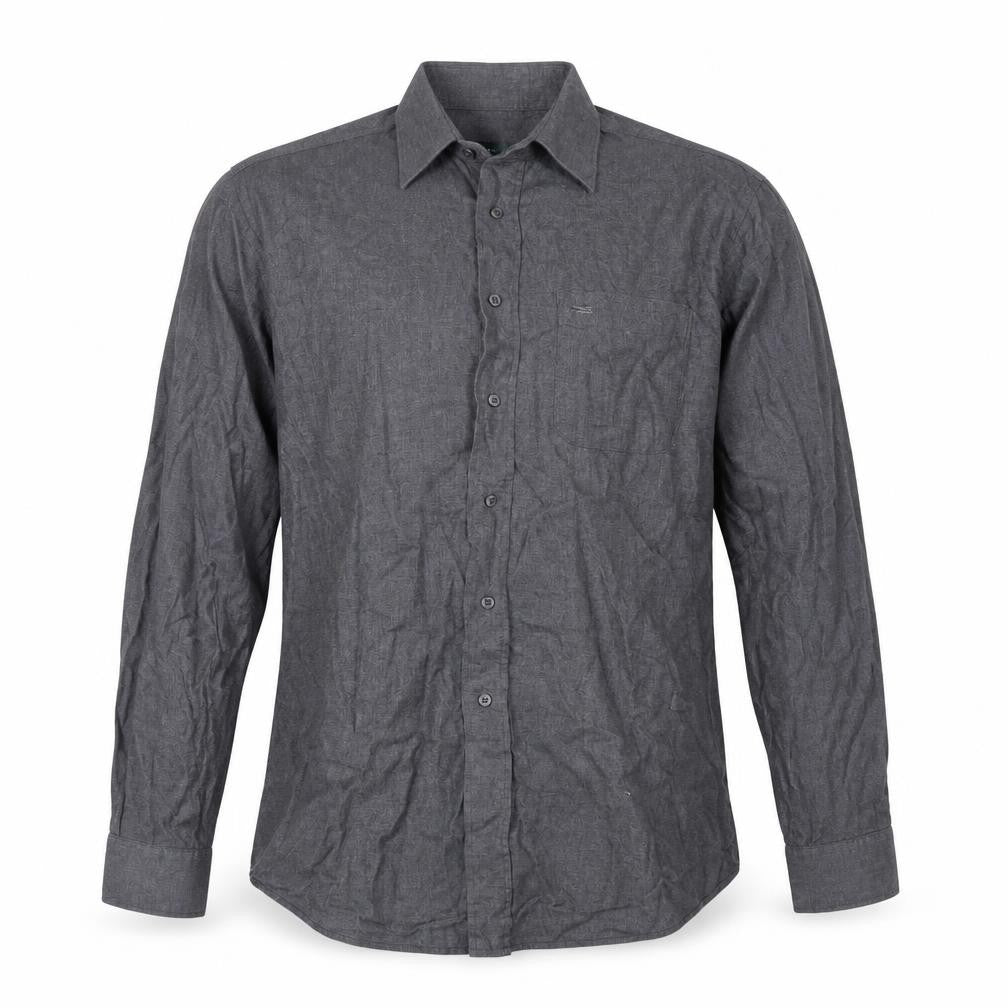 Wolsey Men's Grey Cotton Dress Shirt, Size 17