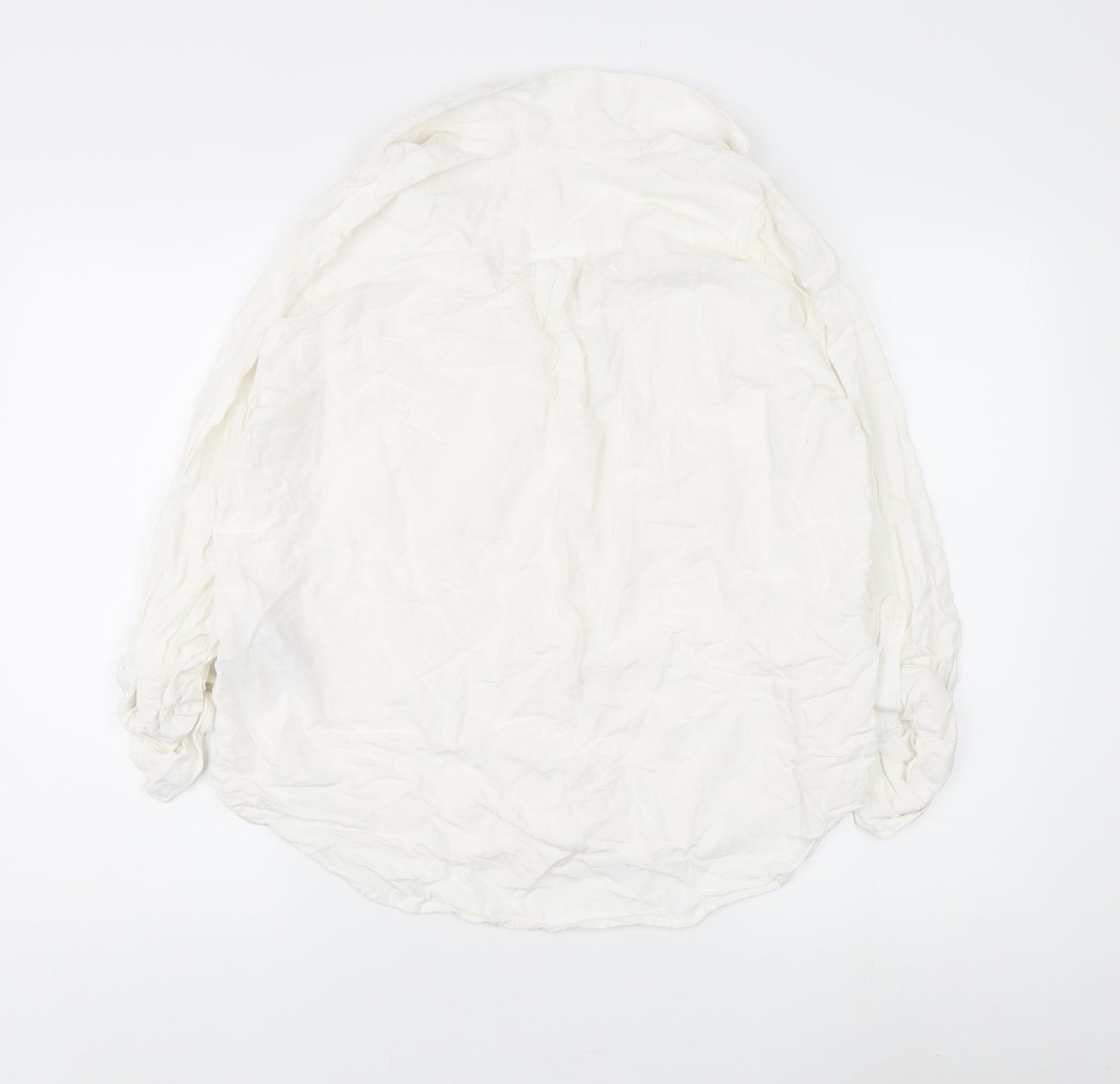 Levi's Women's White Button-Up Long Sleeve Shirt L