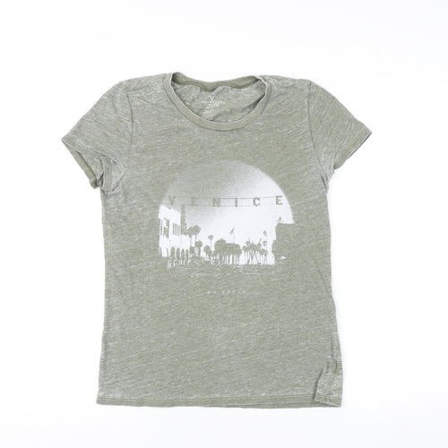 American Eagle Unisex Green Crew Neck T-Shirt M