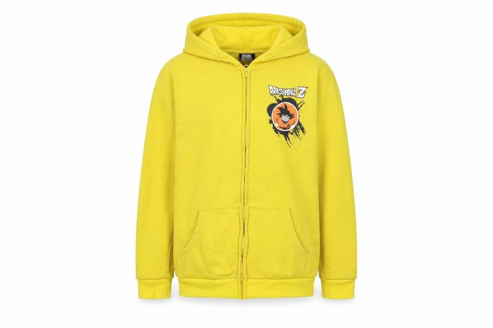 Dragon Ball Z Boys Yellow Fleece Full Zip Hoodie 11-12 Years