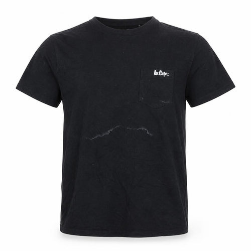 Lee Cooper Men's Black Slim Fit Crew T-Shirt - Size L