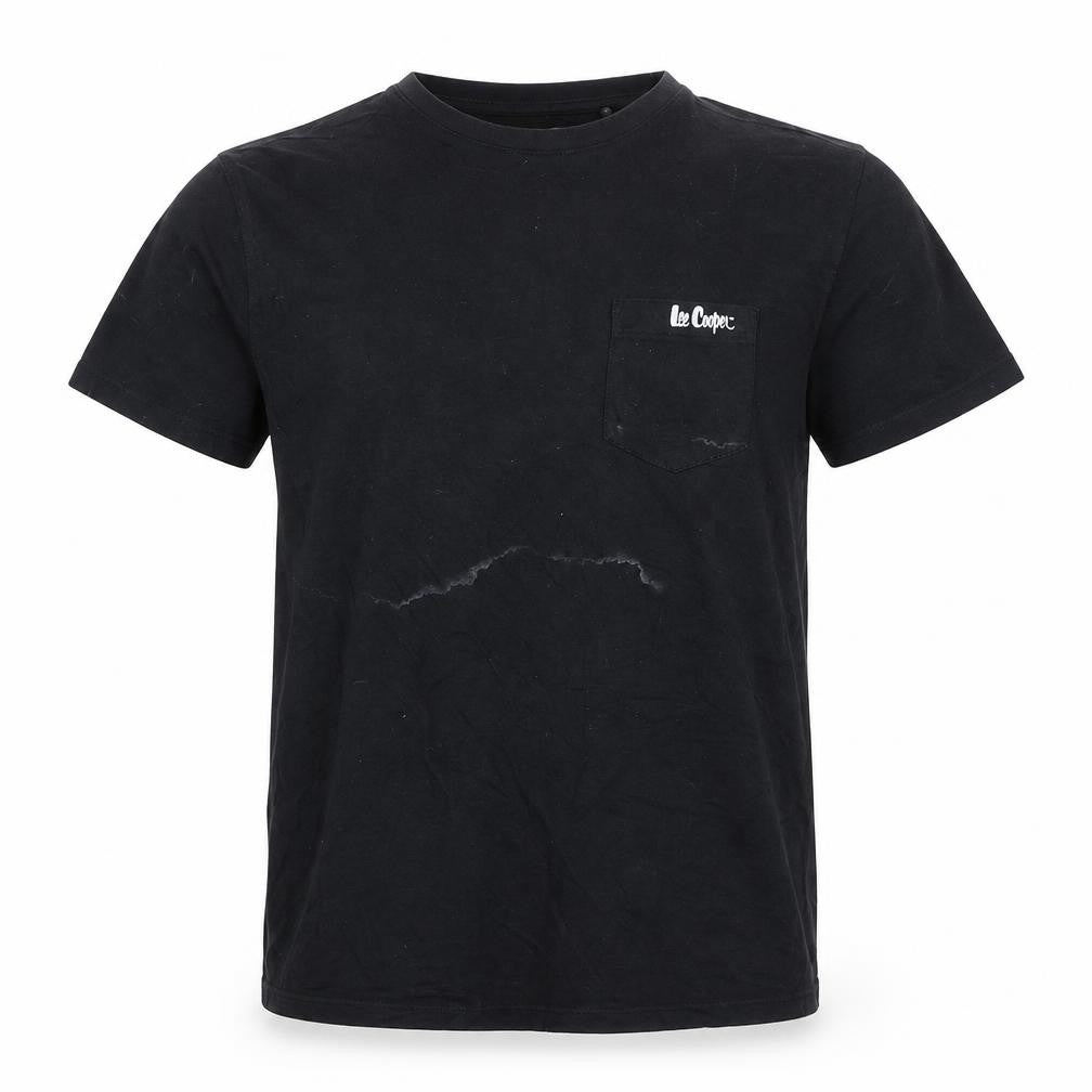 Lee Cooper Men's Black Slim Fit Crew T-Shirt - Size L