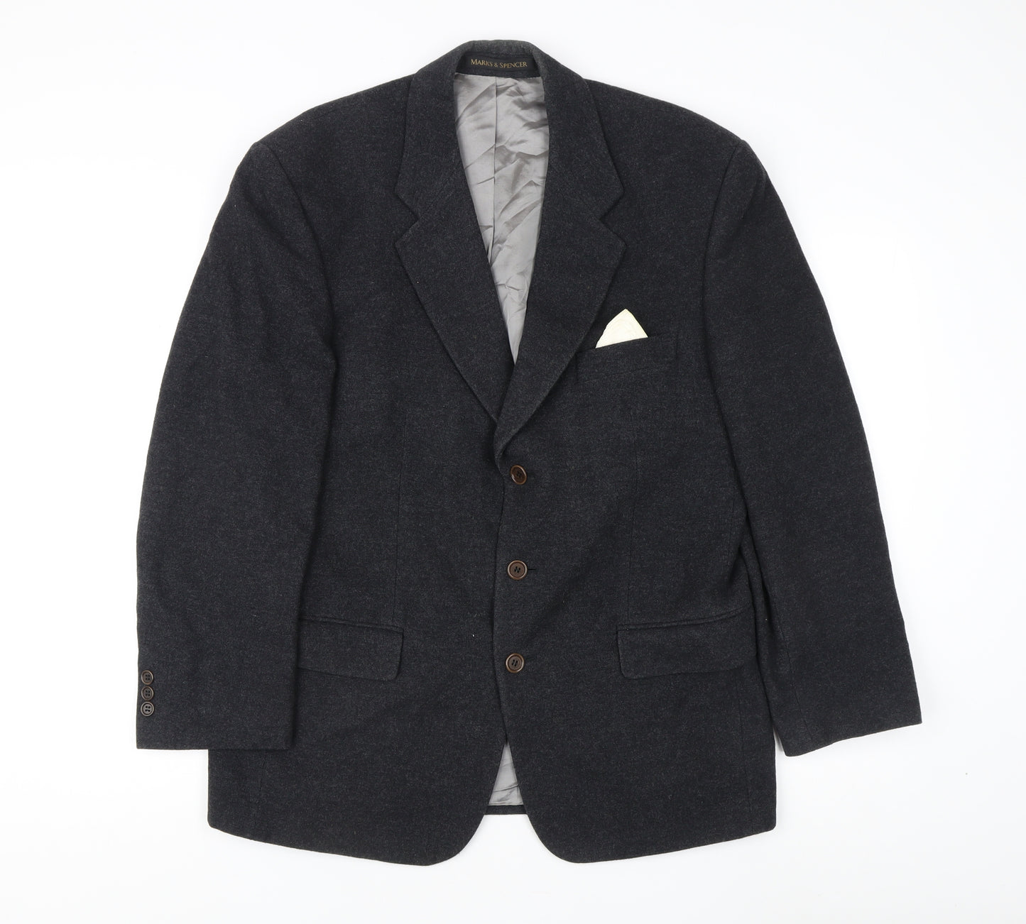 Marks & Spencer Men's Grey Blazer 40S Wool Blend