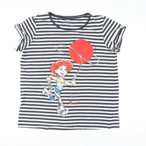 Comic Relief Unisex Disney Striped T-Shirt M
