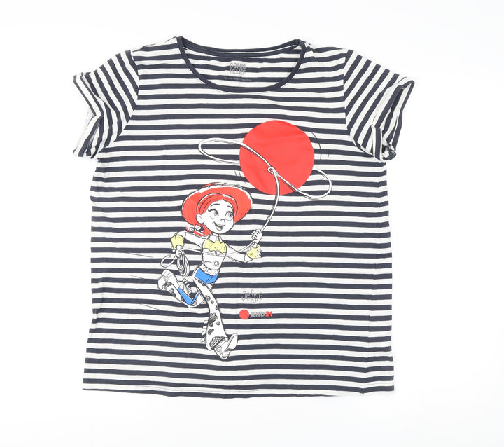 Comic Relief Unisex Disney Striped T-Shirt M