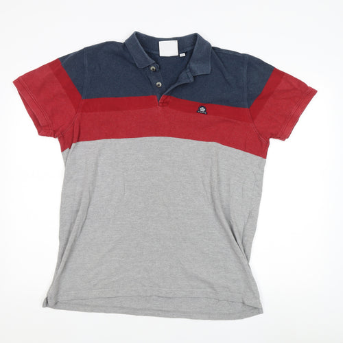 TOG24 Men's Multicoloured Polo Shirt XL Colourblock