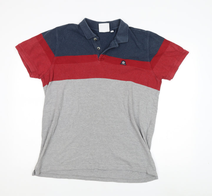 TOG24 Men's Multicoloured Polo Shirt XL Colourblock