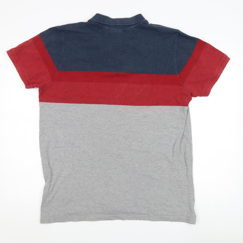 TOG24 Men's Multicoloured Polo Shirt XL Colourblock