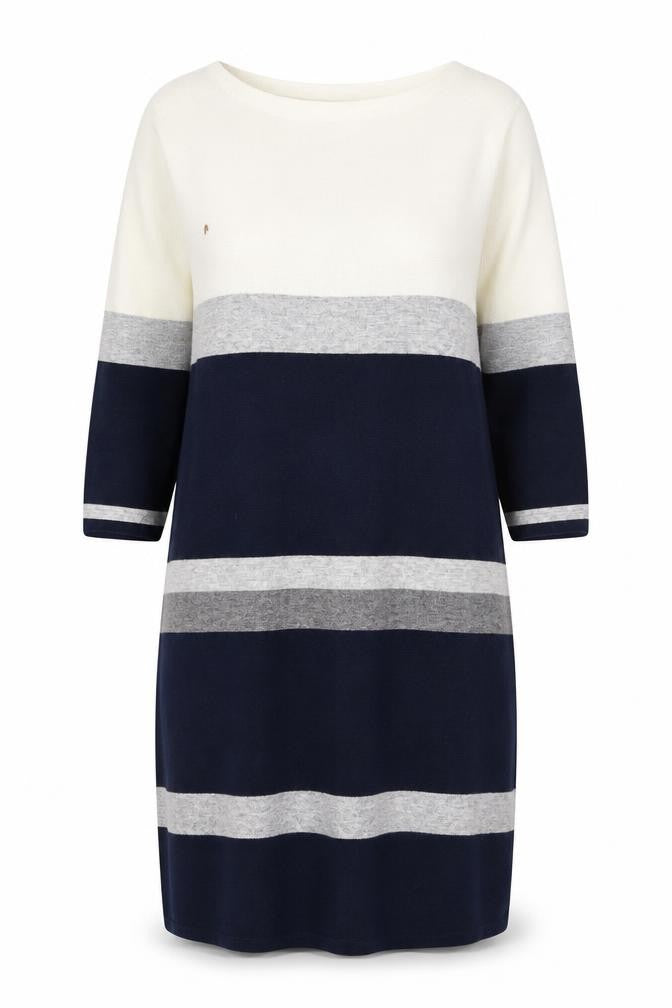 Front view of Crew Clothing Striped Tunic Jumper, size 12