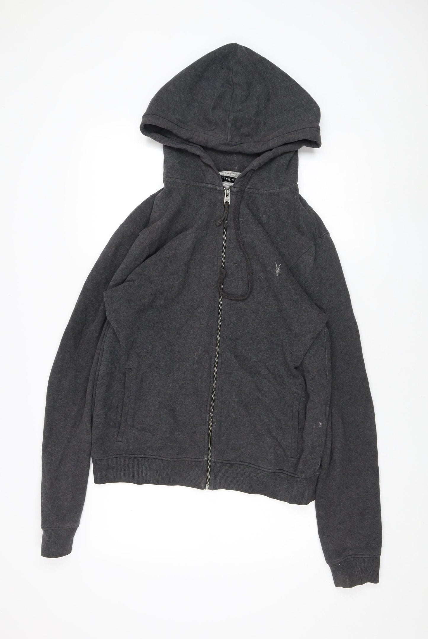 AllSaints Men's Grey Full Zip Hoodie Size M