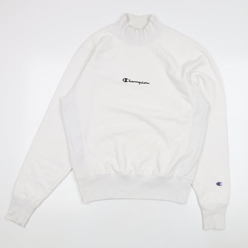 Champion Women's White Mock Neck Sweatshirt - Size S